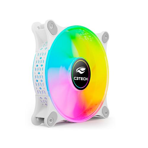 Cooler p/ Gabinete FAN LED 120mm F9-L160RGB Branco