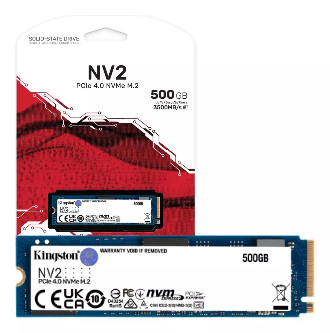 SSD 500GB NVMe M.2 2280 SNV2S/500G Kingston