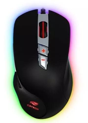 Mouse Gamer USB 7000DPI RGB MG-700BK Preto C3 Tech