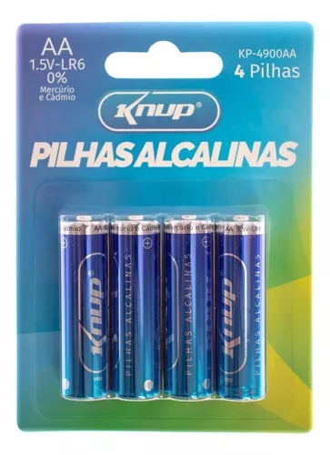 Pilha Recarregável AA 04 UN 4800mAh KNUP